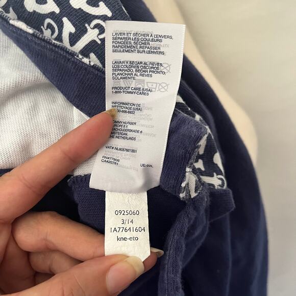 Tommy Hilfiger Anchor Womens Top Sz M Nautical Sailor Preppy Hi-low Coastal Core - Picture 13 of 14